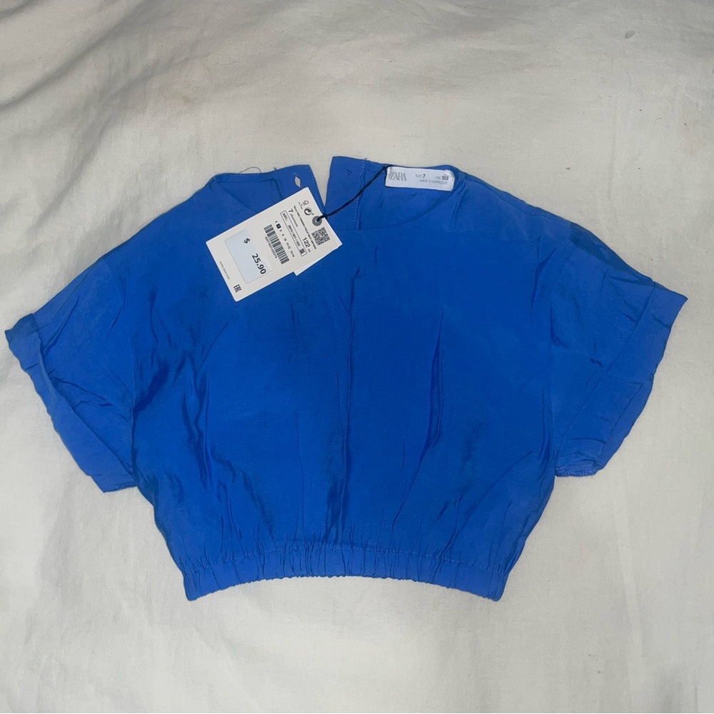 Zara Kids Blue Cropped Top